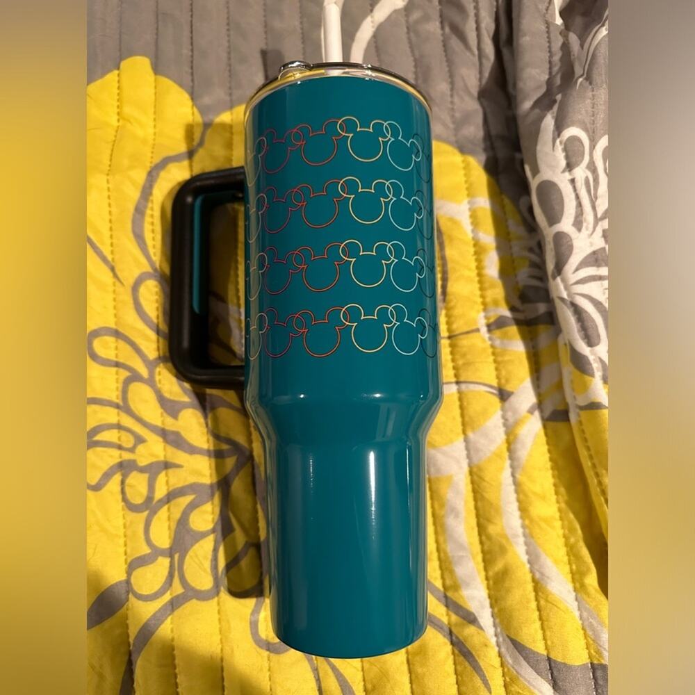 NWT Disney Parks Mickey Mouse Pride Colorful Teal Tumbler 40oz